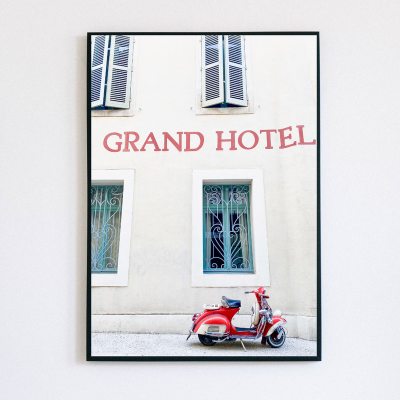 Red Vespa Print